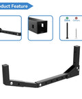 Slick Wall Mount Kayak Rack And Universal Garage Storage Hooks For Quick Gear Stash Out showing adjustable black metal mount features.