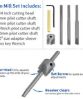 7 Piece Pen Barrel Trimming Set With Three Eighths, Seven Millimeter, Eight Millimeter, Ten Millimeter Pilot Shafts, Three Quarters Inch Cutter, Sleeve Adapter And Hex Key Wrench, Pro Grade Pen Making Kit For DIYers Woodturners And Craft Enthusiasts.