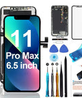 6.5 Inch Screen Replacement Kit for iPhone 11 Pro Max with LCD Display, 3D Touch Digitizer, Frame, Tools, and Protector