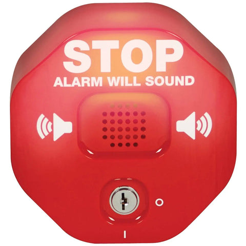 Exit Stopper Multifunction Door Alarm With Stop Sign Deterrent, Durable Polycarbonate Housing, Detects Unauthorized Exits And Entries On Emergency Doors