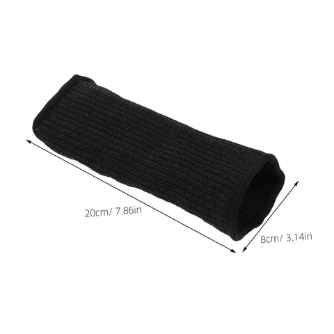 Heavy Duty Thorn Protective Arm Sleeves Cut Resistant Guard For Farm Chores And Yard Work Built Different With Elastic Comfort Fit Slash Proof Forearm Shield For Landscaping Crews And Backyard Bosses, black synthetic fiber, size 20cm x 8cm.