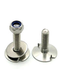 Top-Shelf 304 Stainless Steel Fanged Bucket Elevator Bolts For Heavy Duty Conveyor Belt Replacement, M8X40mm with fanged heads.