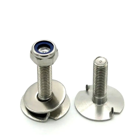 Top-Shelf 304 Stainless Steel Fanged Bucket Elevator Bolts For Heavy Duty Conveyor Belt Replacement, M8X40mm with fanged heads.