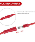 Red DIY Friendly 200Pcs Bullet Terminals Wire Connectors Kit For Automotive And Marine Wiring AWG 22 To 14 in use