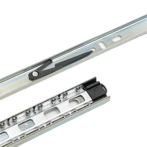 Close-up of 35Mm Telescopic Drawer Slide, Silent Soft Close, Side Mount, Heavy Duty Office And Kitchen Cabinet Drawer Glides, 1 Pack