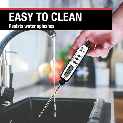 Waterproof Digital Meat Thermometer With Instant Read, 2.75 Inch Stainless Stem, Shatterproof Probe near kitchen sink
