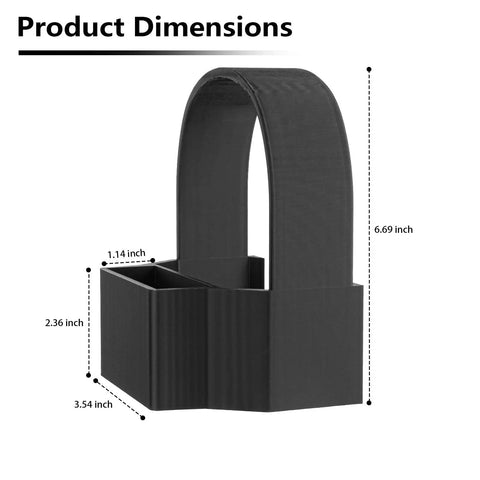 Ultra Stable Power Bank Mount For Seestar S50 Telescope With Tangle Free Cord Management showing product dimensions