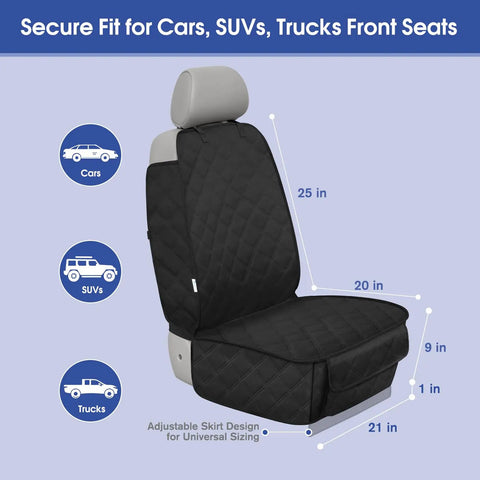 Heavy Duty Front Seat Cover For Dogs With Side Flaps Waterproof 900D Protector For Cars SUVs Trucks And Minivans size details
