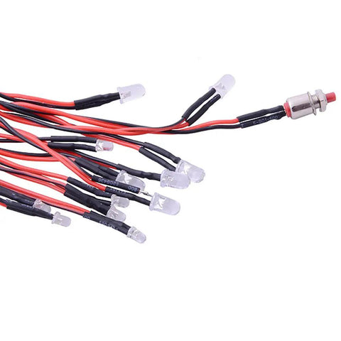 RC Car Headlights And Taillight Kit With 12 LED Lights, 5 Operation Modes For 1/10 Scale RC Trucks, Crawlers