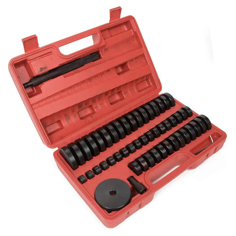 52 In 1 Custom Bushing Driver Tool Set Pro Grade All In One Kit With 49 Interchangeable Discs in red case