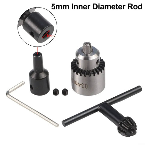 Mini Lathe Drill Chuck Set With 0.3 To 4mm Capacity And Pro Grade 5mm Sleeve, Key Type PCB Drilling Machine Chuck For Models And DIY Projects