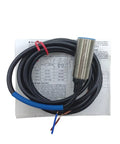 Heavy Duty Non Contact Proximity Switch Sensor with metal housing and cable for industrial automation use.