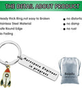 Funny Aerospace Engineer Keychain Gift For Graduation And Appreciation with rocket charm and velvet pouch