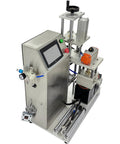 Semi Automatic Glass Jar Vacuum Capping Machine Dual Station Bottle Sealer shown from an angled top view, featuring stainless steel build.