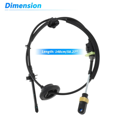 Ford F Series Super Duty Automatic Transmission Gear Shifter Cable Replacement OEM Style 2011-2016 cable with length detail