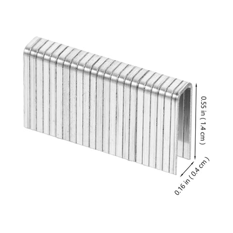 Heavy Duty Shutter Repair Staples Louver Window Blind Replacement Fasteners No Sweat Hardware Kit For Quick Home Fixes. Silver iron staples measuring 1.4 x 0.4 cm.