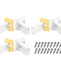 Bulletproof RV Drawer Slides 3 Pack With Four Way Adjustable Base Fits 1 Inch Channels showing white slide brackets and screws.