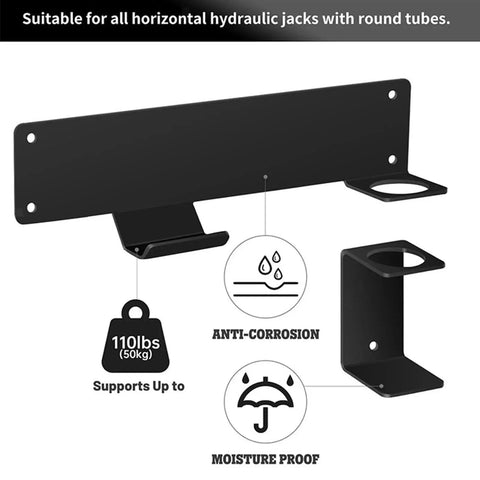 Wall Mount Floor Jack Stand Rack Organizer, Heavy Duty Steel Holder Brackets, anti-corrosion and moisture-proof features