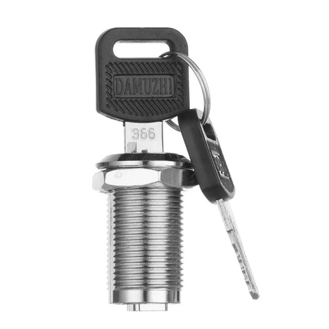 Cam Lock 10 To 25 Mm For Doors Cabinets Mailboxes And Drawers Durable Keyed Lock With Tamper Proof Safe Cylinder shown with keys