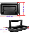 Recessed Flush Pull Handle With Mounting Screws Black Zinc Alloy For Deck Hatch And Toolbox Space Saving Compact Design