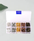 Awesome Healifty 300Pcs 4Mm Plastic Cord End Caps For Satin Cord And Lace. Super Sturdy Jewelry Findings To Make Killer Bracelets Earrings And Tassels. The Ultimate DIY Jewelry Accessory Kit With Glue-In Tips That Look Totally Pro And Ready To Fly Off. Assorted 4mm plastic glue-in cord end caps in organizer box