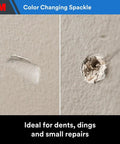 High Strength Drywall Hole Repair Kit With Color Changing Spackling Compound 12 Oz holes in drywall surface before repair