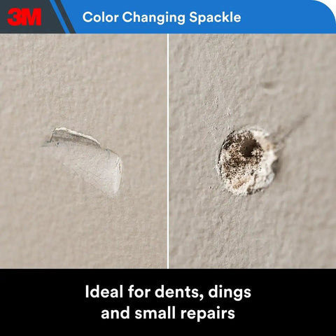 High Strength Drywall Hole Repair Kit With Color Changing Spackling Compound 12 Oz holes in drywall surface before repair