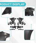 Heavy Duty Black Plastic Front Bumper End Cap Kit With Brackets For 2019 2020 2021 Chevy Silverado 1500 Perfect Up Your Ride Today, black plastic parts