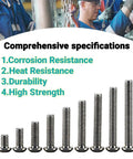 Stainless Steel 304 Button Head Hex Socket Bolts Fully Threaded Screws Quarter Inch Diameter Twenty Threads Per Inch By Five Eighth Inch Length Bright Silver Pack Of Twenty Rust Proof For Furniture Assembly DIY Projects And Machinery Repair, displayed with comprehensive specifications and benefits.