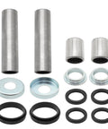 Swing Arm Bearing Seal Collar Kit For ATV TRX450R TRX450ER 2004 Through 2014 With Beefed Up Needle Bearings And Durable Rubber Seals OEM Numbers 52141 HP1 000 91071 MA0 003 91254 KS6 003, shown with collars, bearings, and seals