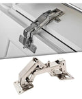 Rotating Concealed Cabinet Hinges 180 Degree Frameless Hydraulic Soft Close Door Fittings, no drilling installation