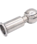 DERNORD 360° spray ball CIP cleaner with 1.5-inch tri-clamp, stainless steel 304, angled side view
