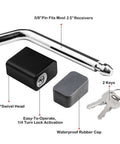 Trailer Hitch Receiver Lock Padlock Style With Swivel Head Five Eighths Inch Bent Pin Fits Class Three And Four Two And A Half Inch
