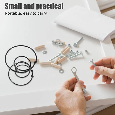 Heavy Duty Six Inch Sofa Spring Repair Kit, Eight Pack Kickass Metal Coil Springs For Couch Seat Fixin and Chair Upholstery Upgrades, hands with hardware and springs.