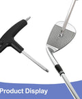 Dual Head Torx Wrench For Golf Clubs T20 And T25 With Universal Shaft Adapter And Weights Pro Grade Stainless Steel And Plastic Handle