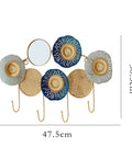Solid Double Wall Coat Hooks Smooth Mirror Metal Entryway Rack For Hats Bags Keys Towels Top Shelf with decorative design.