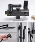 UMJIGF Shower System with Hot and Cold Water Black Shower Faucet Set multifunctional control panel for shower and tub.