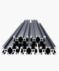 Badass 2040 T-Slot Aluminum Extrusion Profile With Sleek Anodized Finish Hella Durable Linear Guide Rods For Custom Cnc Rigs 3D Printers And Laser Engraver Workshop Projects stacked in a row.