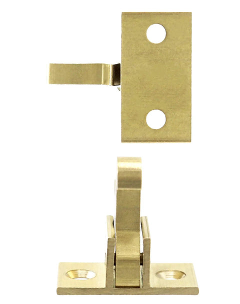 Heavy Duty Solid Brass Elbow Latches For Cabinets And Doors, Secure Elbow Catch Hardware With Mounting Screws, Built Like A Tank For Closets Windows Furniture And Homes