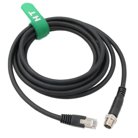 X-Coded M12 8-Pin to RJ45 Ethernet Cable for Cognex Basler In-Sight Vision Sensors and Basler Vision Cameras, 9.84 ft