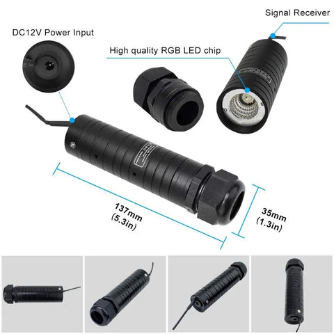 6W RGBW Fiber Optic Curtain Lights Bluetooth Waterfall Curtain Light for Windows and Sensory Rooms, power input and LED chip