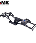 Beefy CNC Aluminum RC Crawler Fuel Cell Receiver with Simulated Fuel Tank, shown on SCX10 PRO RR10 Capra frame, gray color