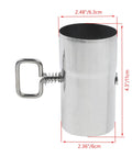 Damper Chimney Pipe For Camping Stove Exhaust And Fume Extraction, Thickened Stainless Steel Air Valve Flue, dimensions labeled