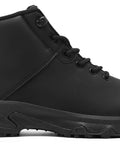Non Slip Work Boots For Men Slip Resistant Waterproof Kitchen Shoes For Food Service Chefs And Restaurant Workers Leather Ankle Boots For Outdoor Work And All Day Walking Black Size 11, side view