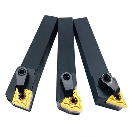 3 Piece Excircle CNC Lathe Tool Holder Set With Five Eighths Inch Shank And 100Mm Length Includes MTJNR1616H16 MWLNR1616H08 MCLNR1616H12 And WNMG431 CNMG431 TNMG331 Right Cutting Inserts Plus Wrenches For Precision Machining