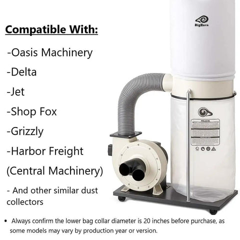 20 Inch Diameter 5 Micron Dust Filter Bag, 47 Inch Long, compatible with various dust collectors like Oasis and Delta.