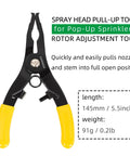 Sprinkler Head Adjustment Tool And Rotor Removal Kit For Lawn Irrigation Systems Includes Screwdriver Built Tough S50C Steel