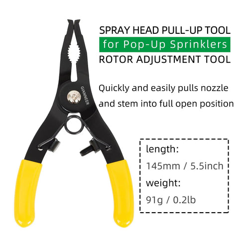 Sprinkler Head Adjustment Tool And Rotor Removal Kit For Lawn Irrigation Systems Includes Screwdriver Built Tough S50C Steel