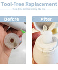 Before and after of Six Pack Silicone Bite Valve Replacement Mouthpieces For Water Bottles Brita Compatible Spout Straw Accessories