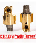 1 Inch Rotating Joint With Leak Proof Brass Seal HD25 DN25 Swivel Fitting For Hose Lines 360 Degree Rotation To Prevent Kinking Durable Quick Connect Connector For High Pressure Systems, HD25 1 inch thread